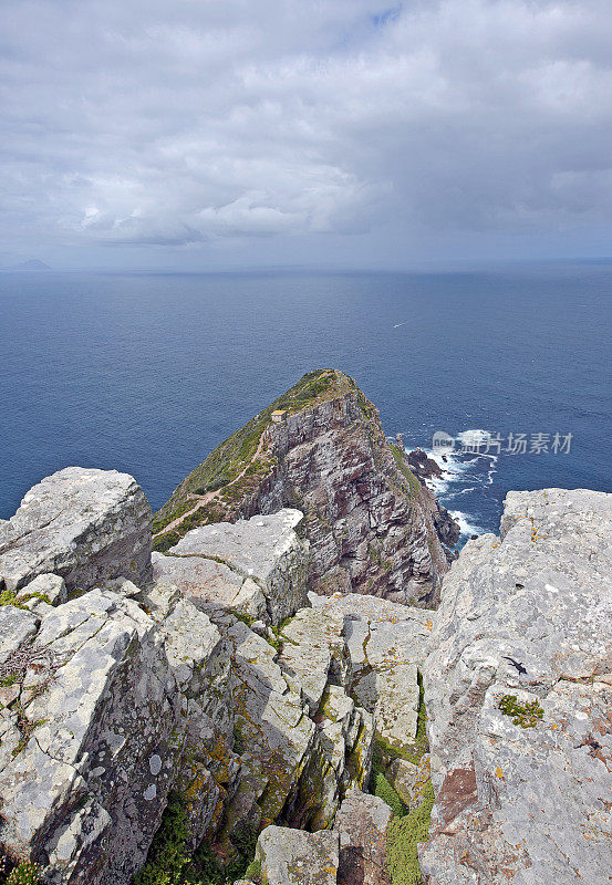 岩石顶峰，Cape Point, Cape of Good Hope, Cape Colony，开普敦，南非。